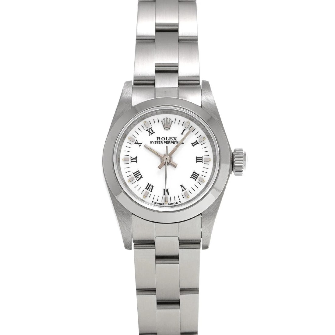 ROLEX OYSTER PERPETUAL WHITE WATCH: ROLEX Oyster Perpetual white WATCH Brand: ROLEX Type: Wristwatch Material: Band Material Stainless steel, Case Material Stainless steel Color: Dial Color white Size: ??Case? H/about 24mm