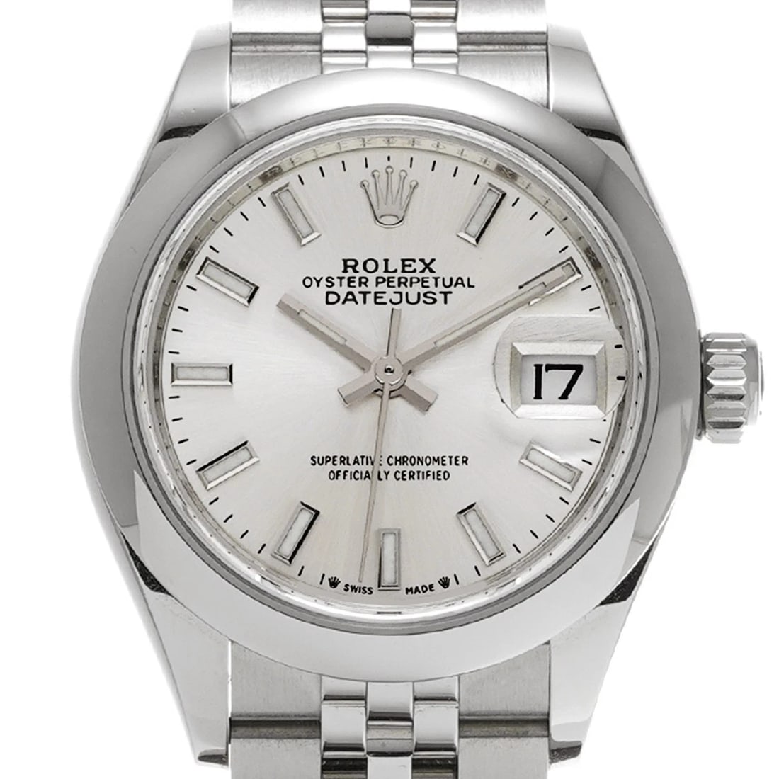 ROLEX DATEJUST SILVER WATCH - 4