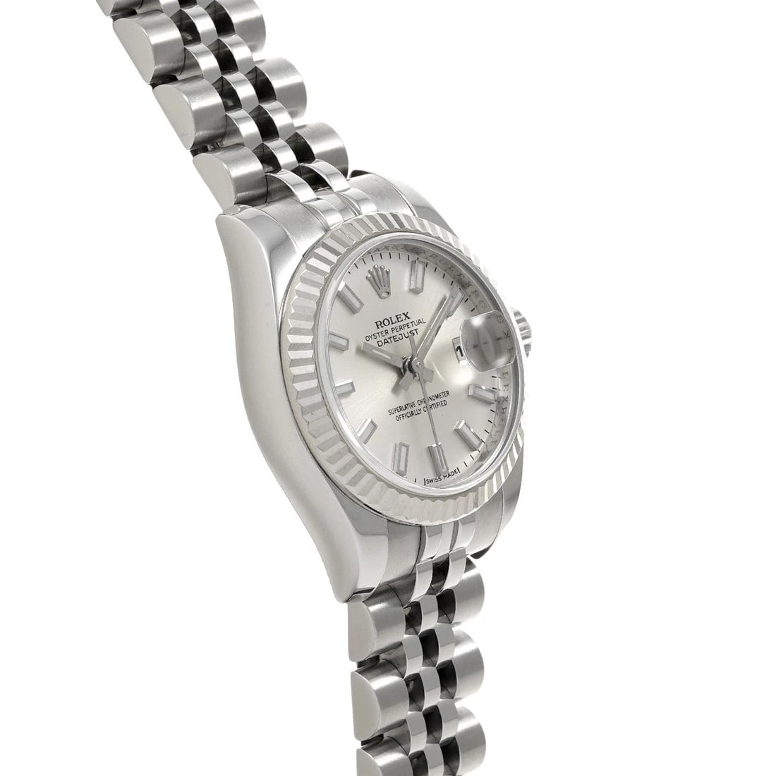 ROLEX DATEJUST SILVER WATCH - 3