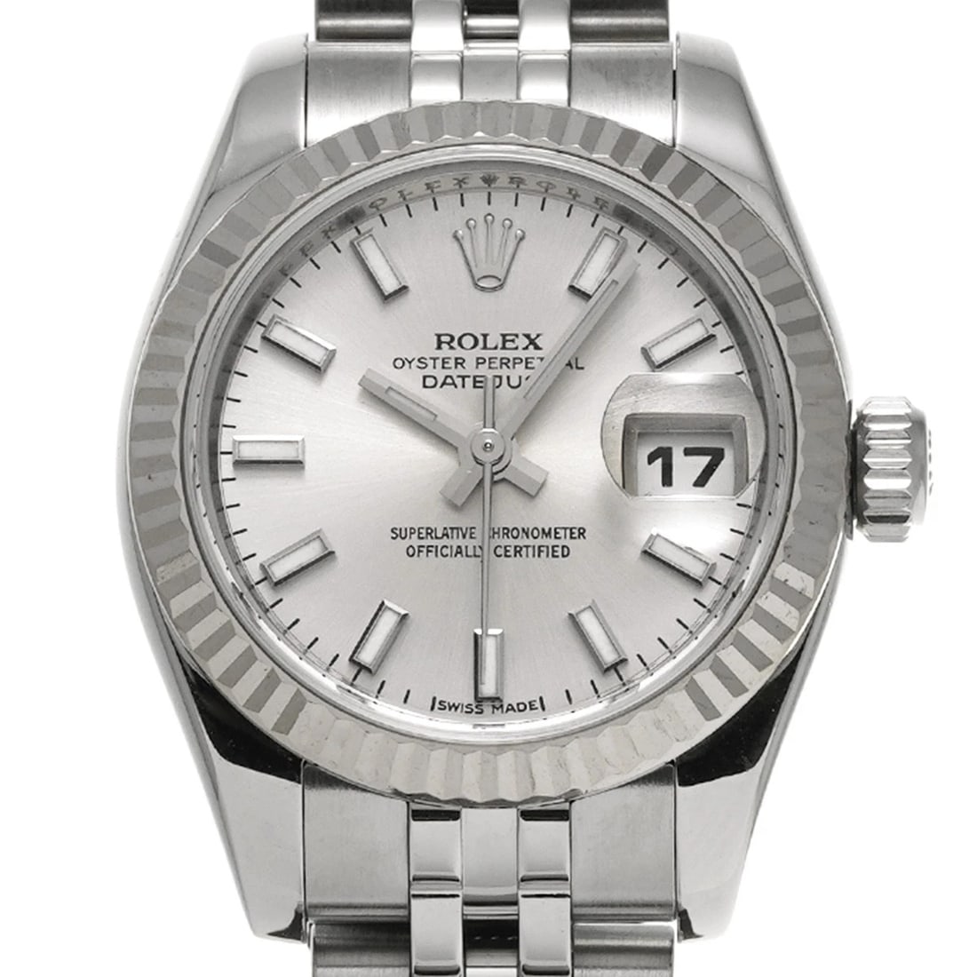 ROLEX DATEJUST SILVER WATCH - 4