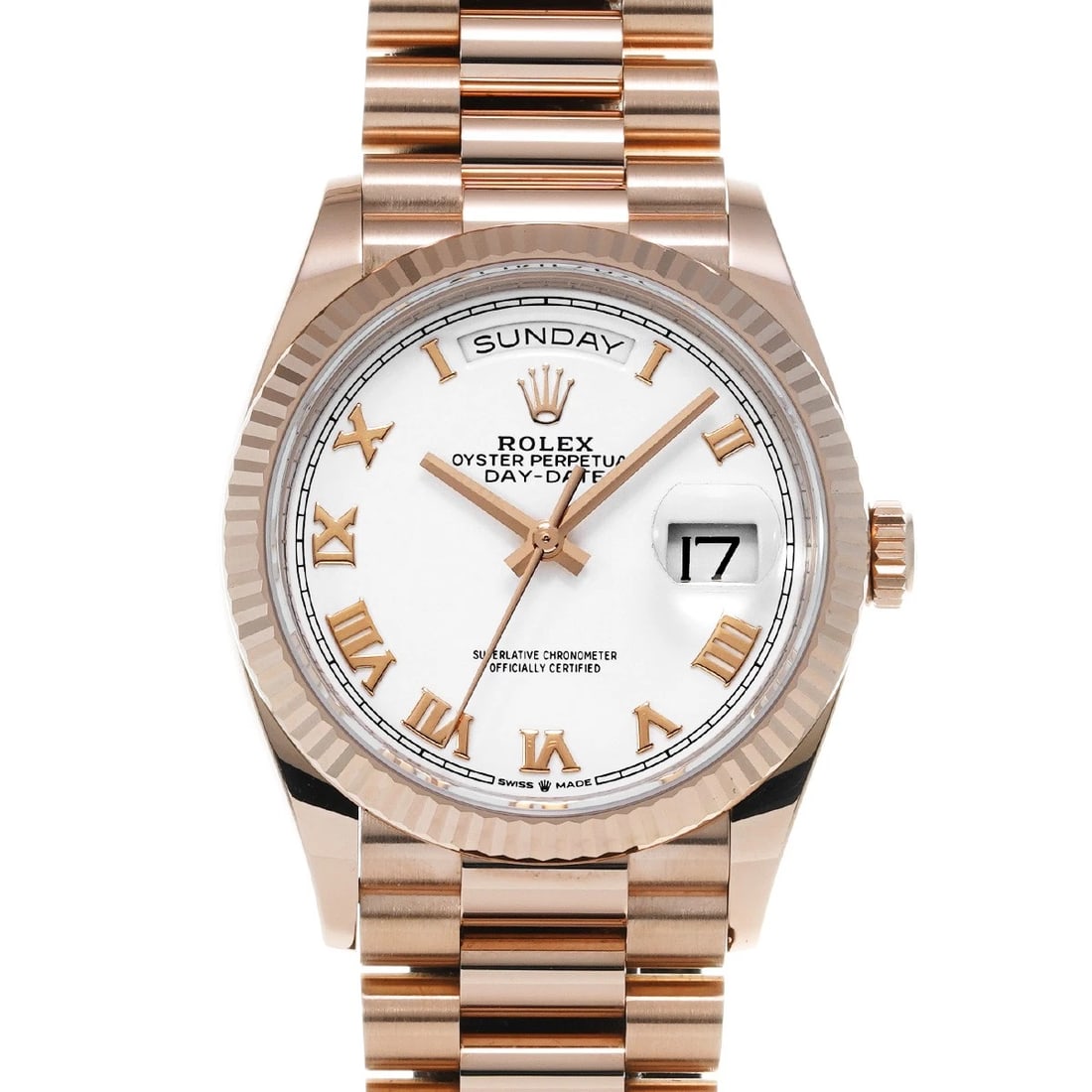 ROLEX DATE WHITE WATCH: ROLEX Date white WATCH Brand: ROLEX Type: Wristwatch Material: Band Material Everrose gold, Case Material Everrose gold Color: Dial Color white Size: ??Case? H/about 36mm W/about 36mm D/about