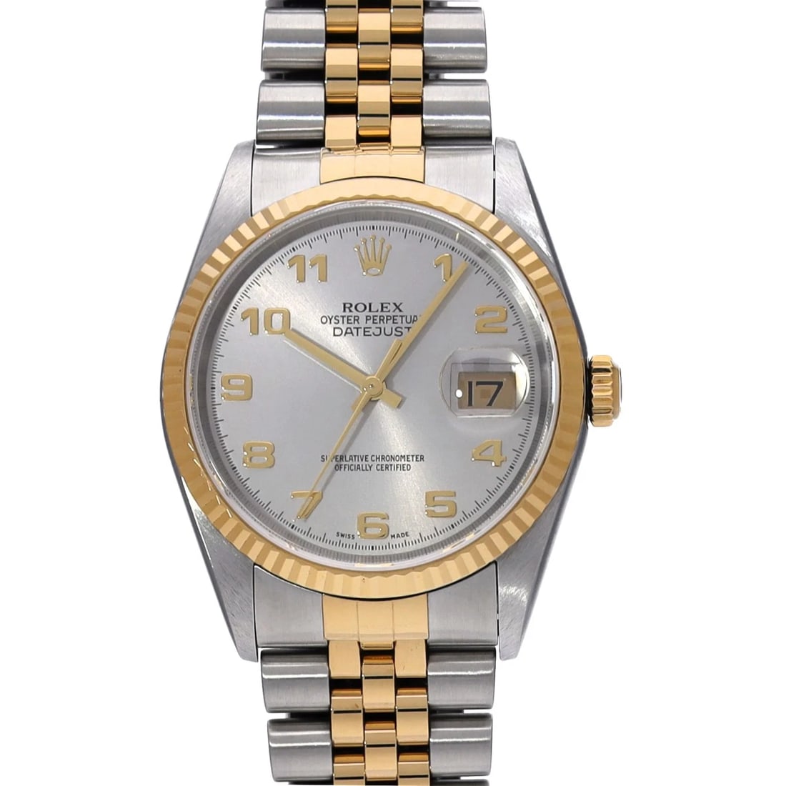 ROLEX DATEJUST GRAY WATCH: ROLEX Datejust gray WATCH Brand: ROLEX Type: Wristwatch Material: Band Material Stainless steel/Yellow Gold, Case Material Stainless steel Color: Dial Color gray Size: ??Case? H/about 36mm W/about