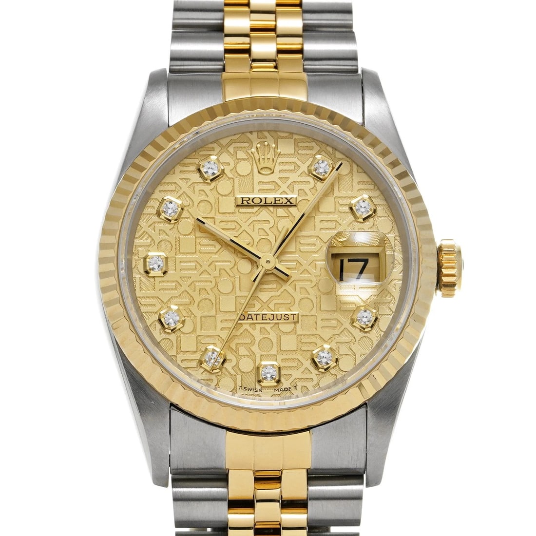 ROLEX DATEJUST CHAMPAGNE COMPUTER DIAMOND WATCH: ROLEX Datejust Champagne computer diamond WATCH Brand: ROLEX Type: Wristwatch Material: Band Material Stainless steel/Yellow Gold, Case Material Stainless steel/Yellow Gold Color: Dial Color Champa