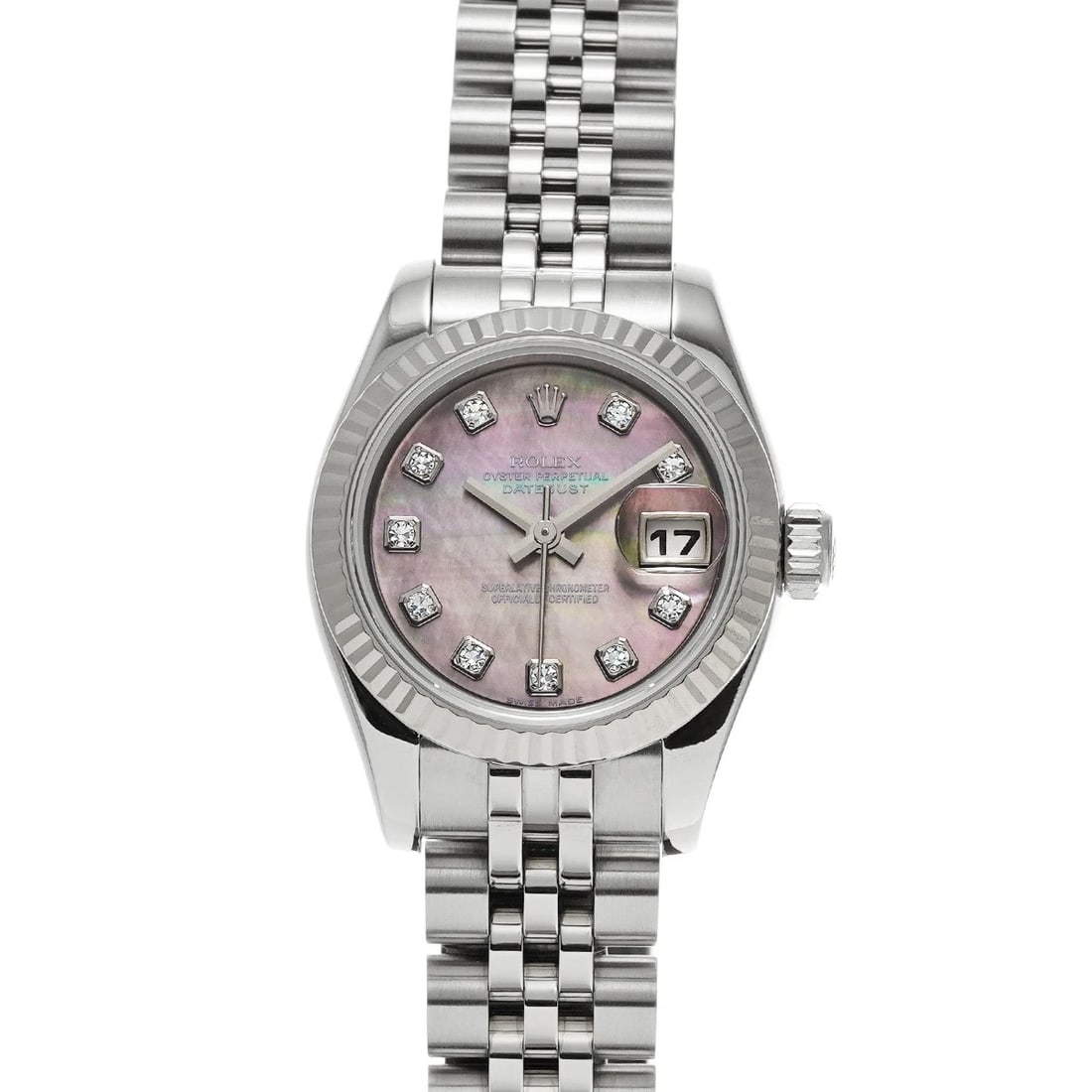 ROLEX DATEJUST BLACK SHELL DIAMOND WATCH: ROLEX Datejust Black shell diamond WATCH Brand: ROLEX Type: Wristwatch Material: Band Material Stainless steel, Case Material Stainless steel Color: Dial Color Black shell/diamond Size: