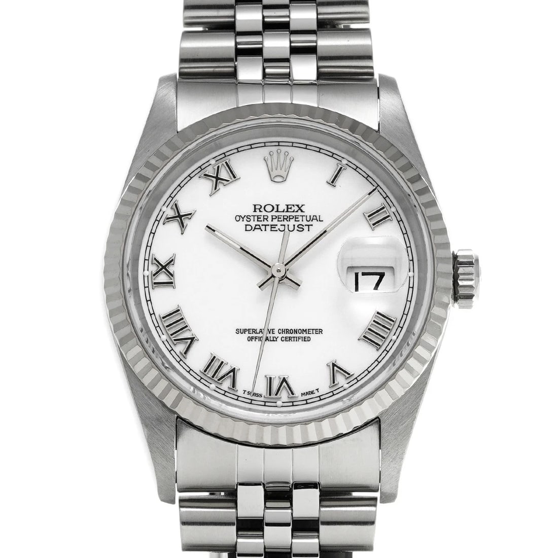 ROLEX DATEJUST WHITE WATCH: ROLEX Datejust white WATCH Brand: ROLEX Type: Wristwatch Material: Band Material Stainless steel, Case Material Stainless steel Color: Dial Color white Size: ??Case? H/about 36mm W/about 36mm