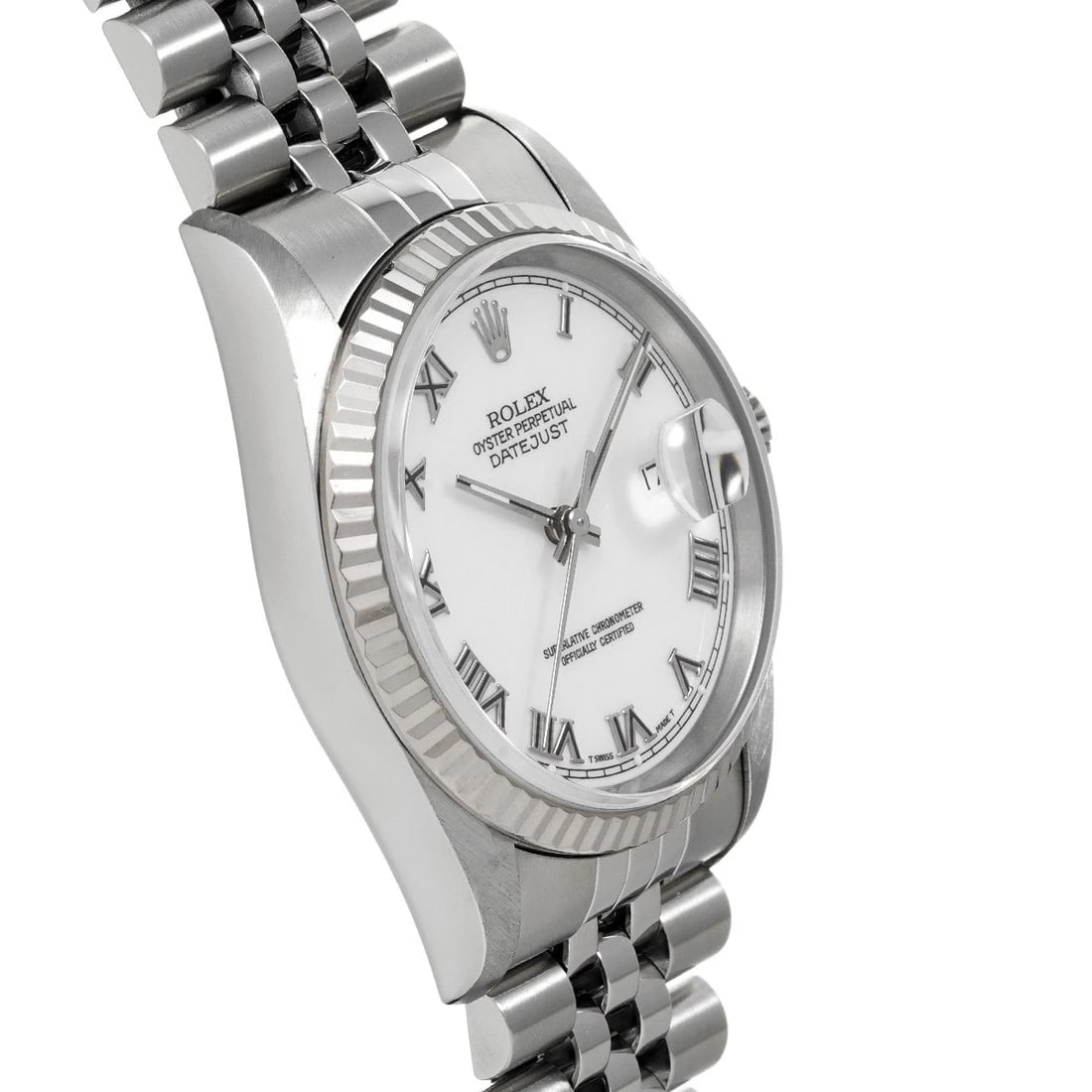 ROLEX DATEJUST WHITE WATCH - 3