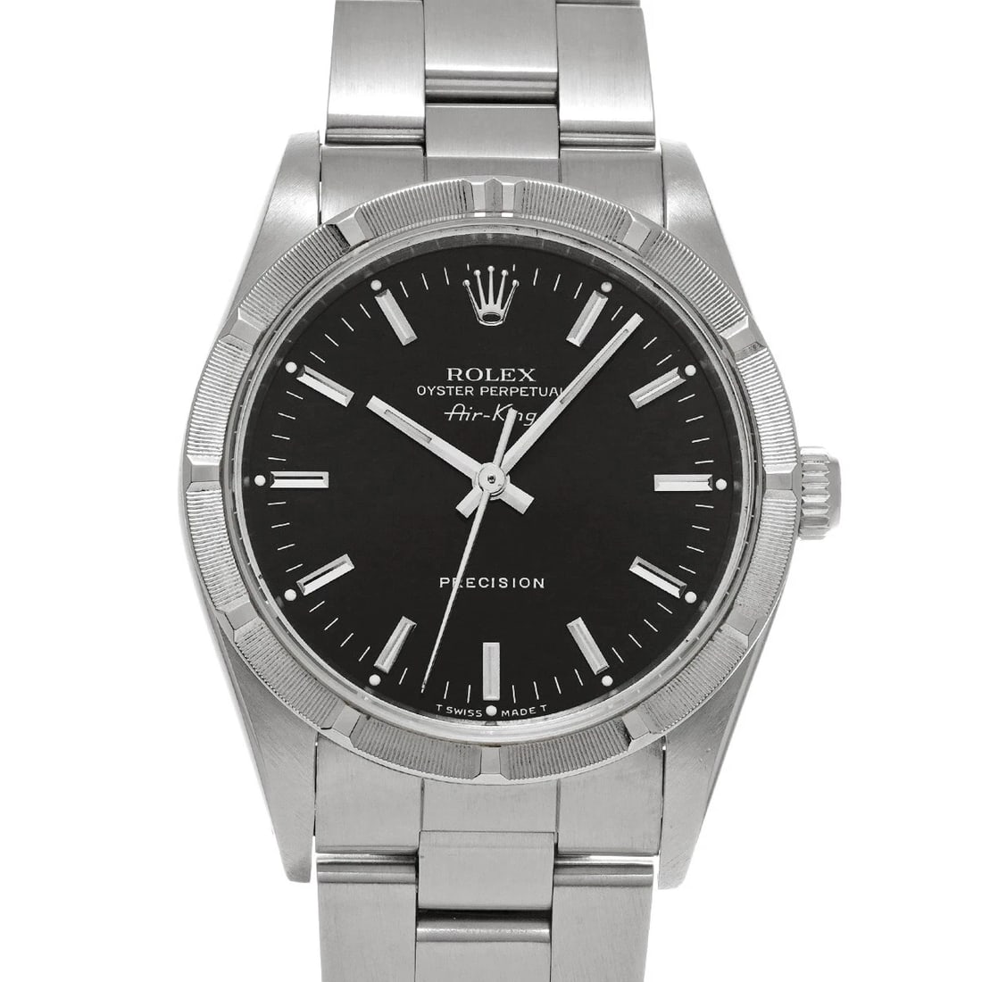 ROLEX AIR KING BLACK WATCH: ROLEX Air King black WATCH Brand: ROLEX Type: Wristwatch Material: Band Material Stainless steel, Case Material Stainless steel Color: Dial Color black Size: ??Case? H/about 34mm W/about 34mm
