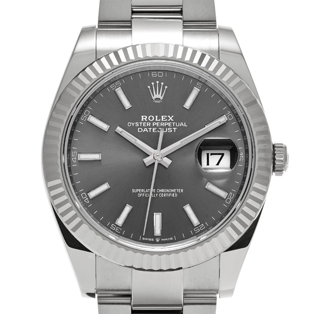 ROLEX DATEJUST GRAY WATCH - 4