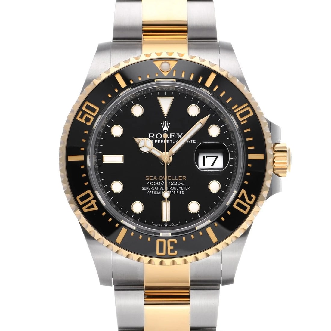 ROLEX SEA DWELLER BLACK WATCH: ROLEX Sea Dweller black WATCH Brand: ROLEX Type: Wristwatch Material: Band Material Stainless steel/Yellow Gold, Case Material Stainless steel Color: Dial Color black Size: ??Case? H/about