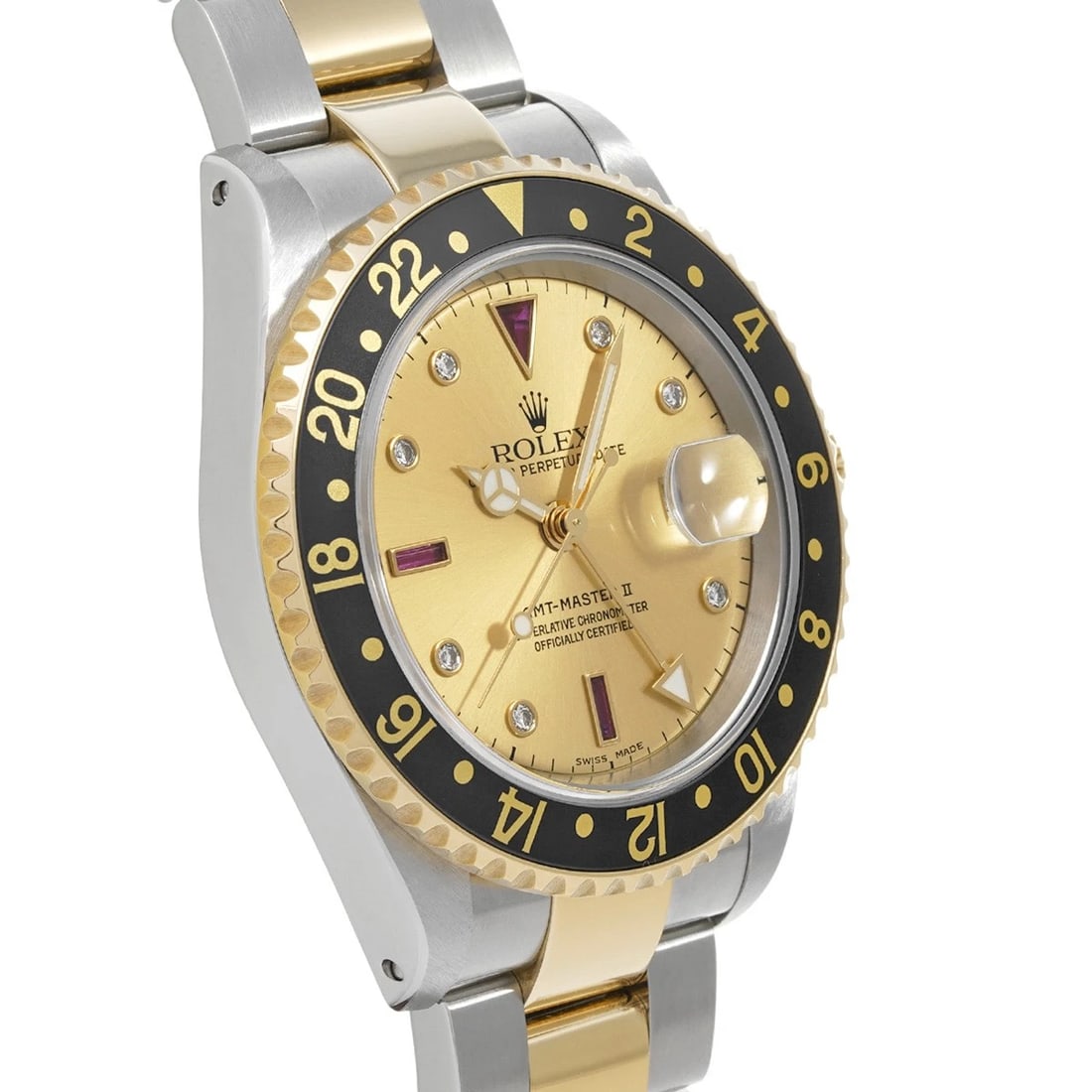 ROLEX MASTER BLACK DIAMOND RUBY WATCH - 3