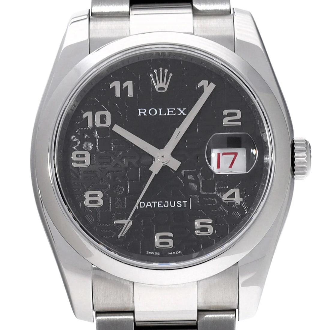 ROLEX DATEJUST BLACK COMPUTER WATCH - 4