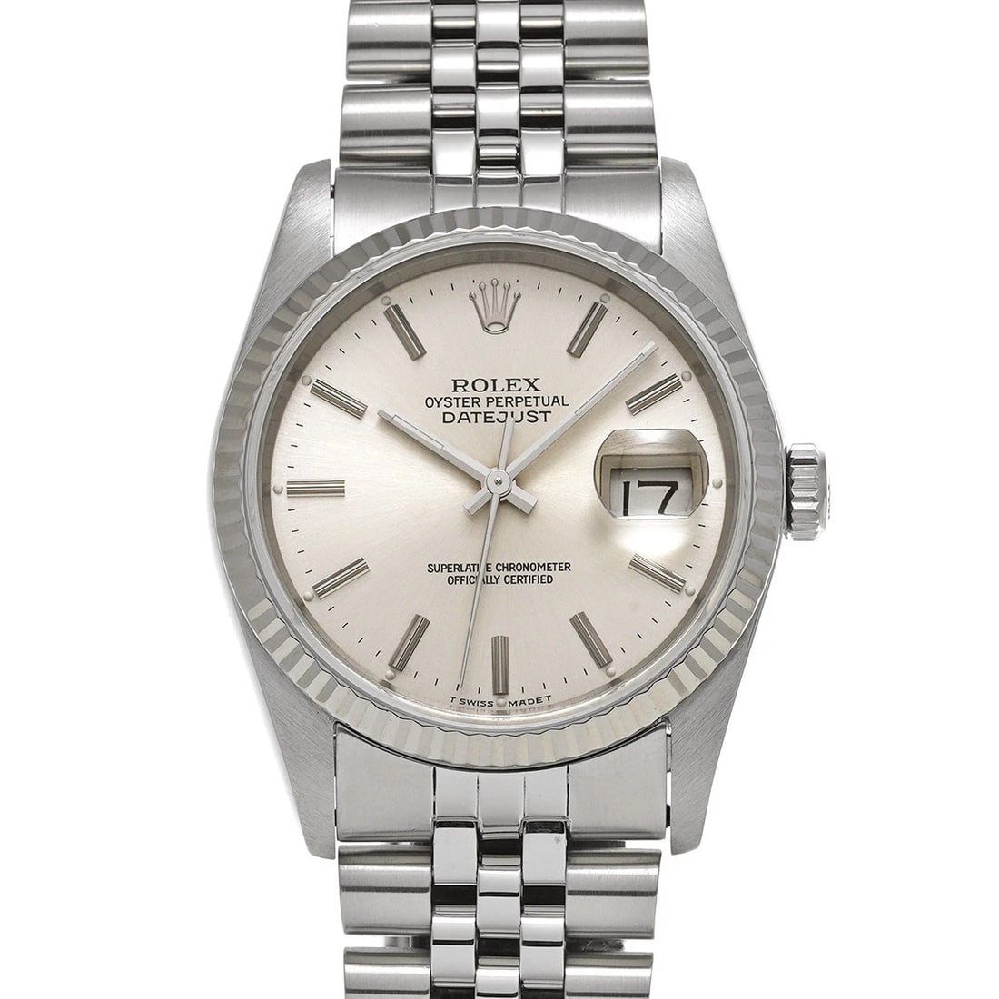 ROLEX DATEJUST SILVER WATCH (1 of 4)