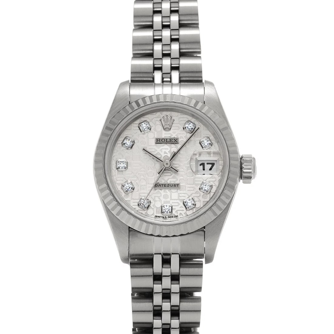 ROLEX DATEJUST SILVER COMPUTER DIAMOND WATCH: ROLEX Datejust Silver computer diamond WATCH Brand: ROLEX Type: Wristwatch Material: Band Material Stainless steel, Case Material Stainless steel Color: Dial Color Silver computer/diamond 