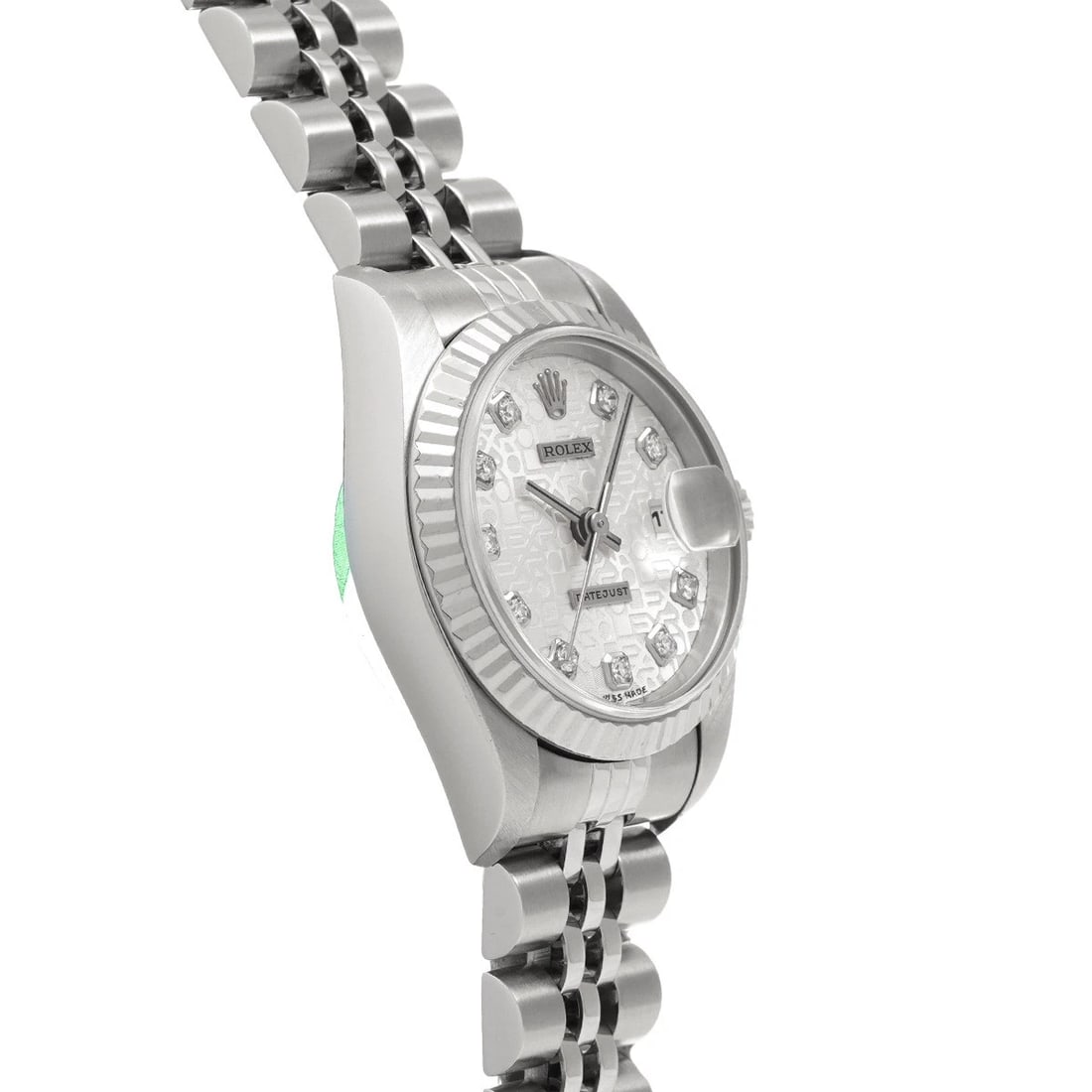 ROLEX DATEJUST SILVER COMPUTER DIAMOND WATCH - 3