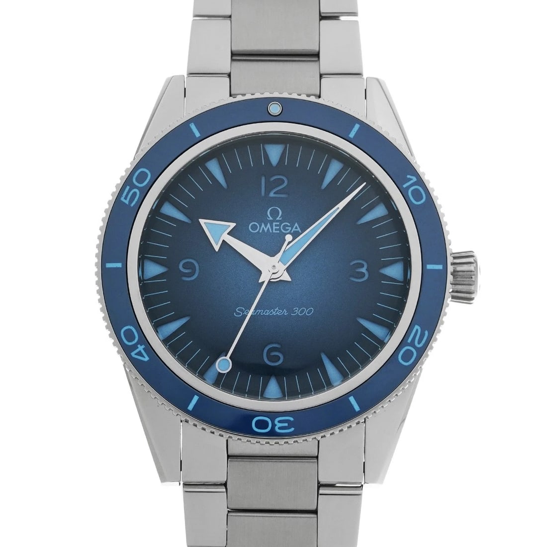 OMEGA SEAMASTER CO AXIAL CHRONOMETER BLUE WATCH (1 of 4)