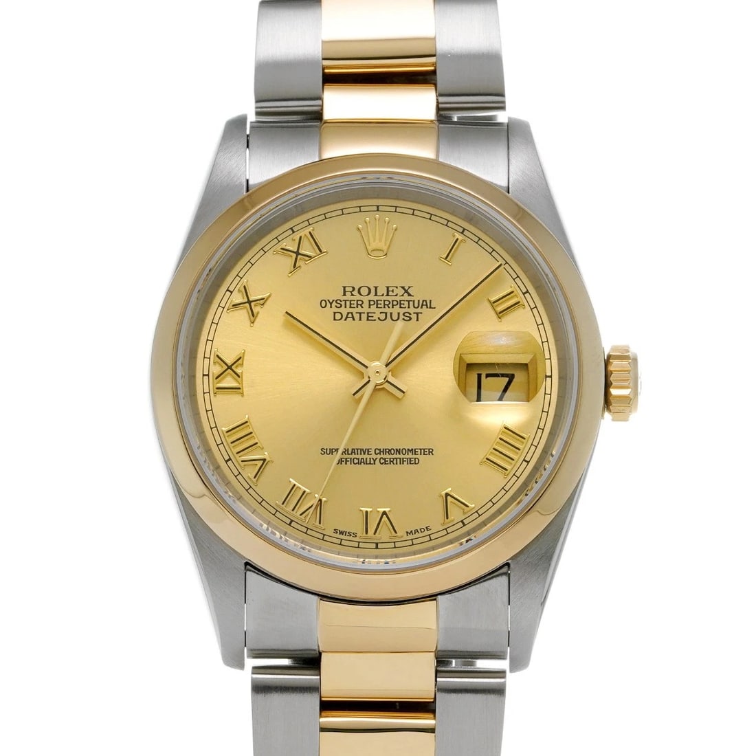 ROLEX DATEJUST CHAMPAGNE WATCH: ROLEX Datejust Champagne WATCH Brand: ROLEX Type: Wristwatch Material: Band Material Stainless steel/Yellow Gold, Case Material Stainless steel Color: Dial Color Champagne Size: ??Case? H/about 36mm W
