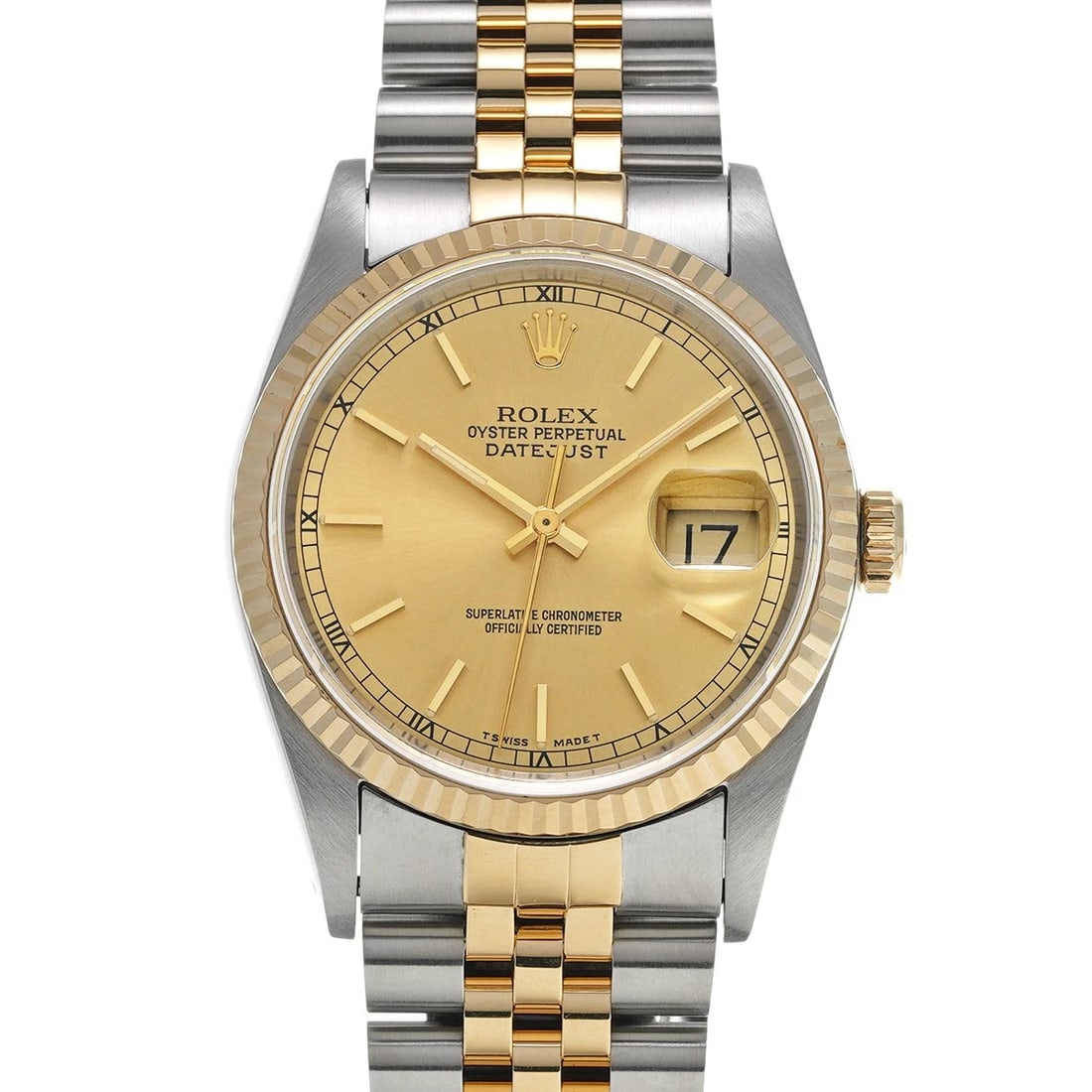 ROLEX DATEJUST CHAMPAGNE WATCH: ROLEX Datejust Champagne WATCH Brand: ROLEX Type: Wristwatch Material: Band Material Stainless steel/Yellow Gold, Case Material Stainless steel Color: Dial Color Champagne Size: ??Case?