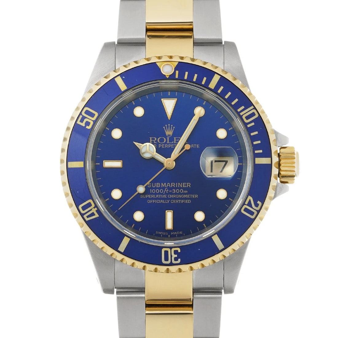 ROLEX SUBMARINER DATE BLUE WATCH: ROLEX Submariner date blue WATCH Brand: ROLEX Type: Wristwatch Material: Band Material Stainless steel/Yellow Gold, Case Material Stainless steel Color: Dial Color blue Size: ??Case? H/about