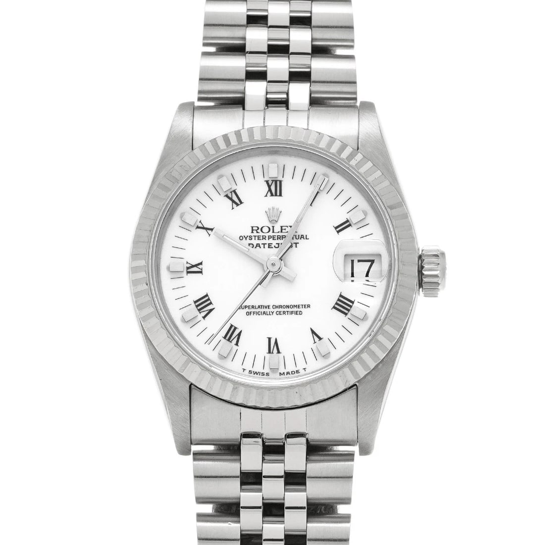 ROLEX DATEJUST WHITE WATCH (1 of 4)