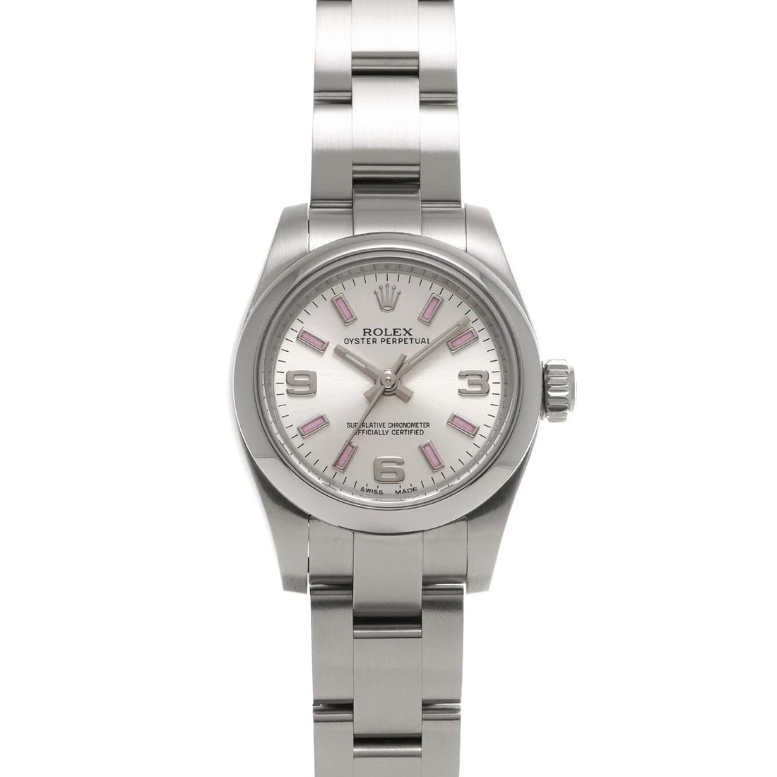 ROLEX OYSTER PERPETUAL SILVER WATCH: ROLEX Oyster Perpetual Silver WATCH Brand: ROLEX Type: Wristwatch Material: Band Material Stainless steel, Case Material Stainless steel Color: Dial Color Silver Size: ??Case? H/about 26mm