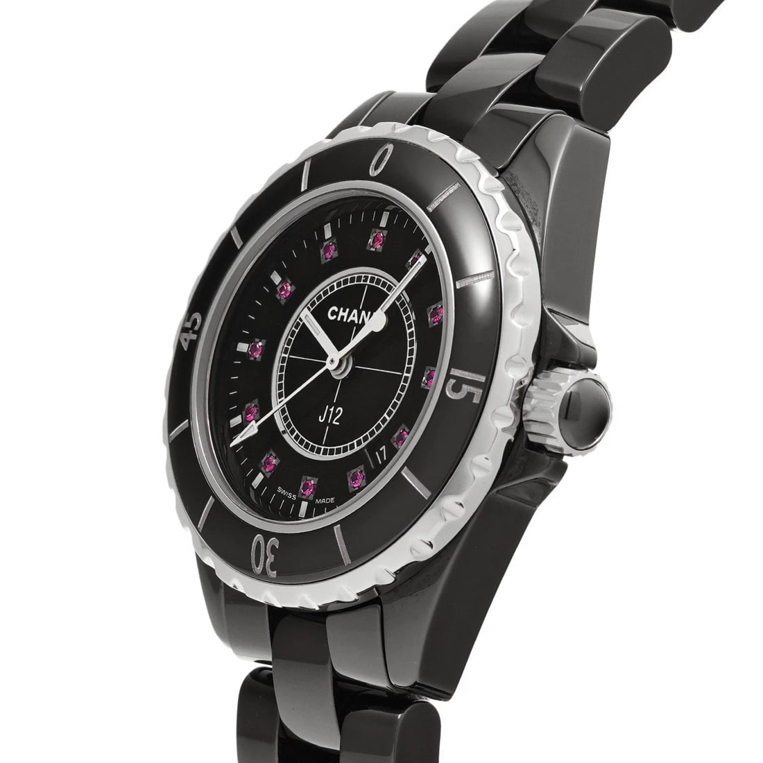 CHANEL J12 BLACK RUBY WATCH - 2