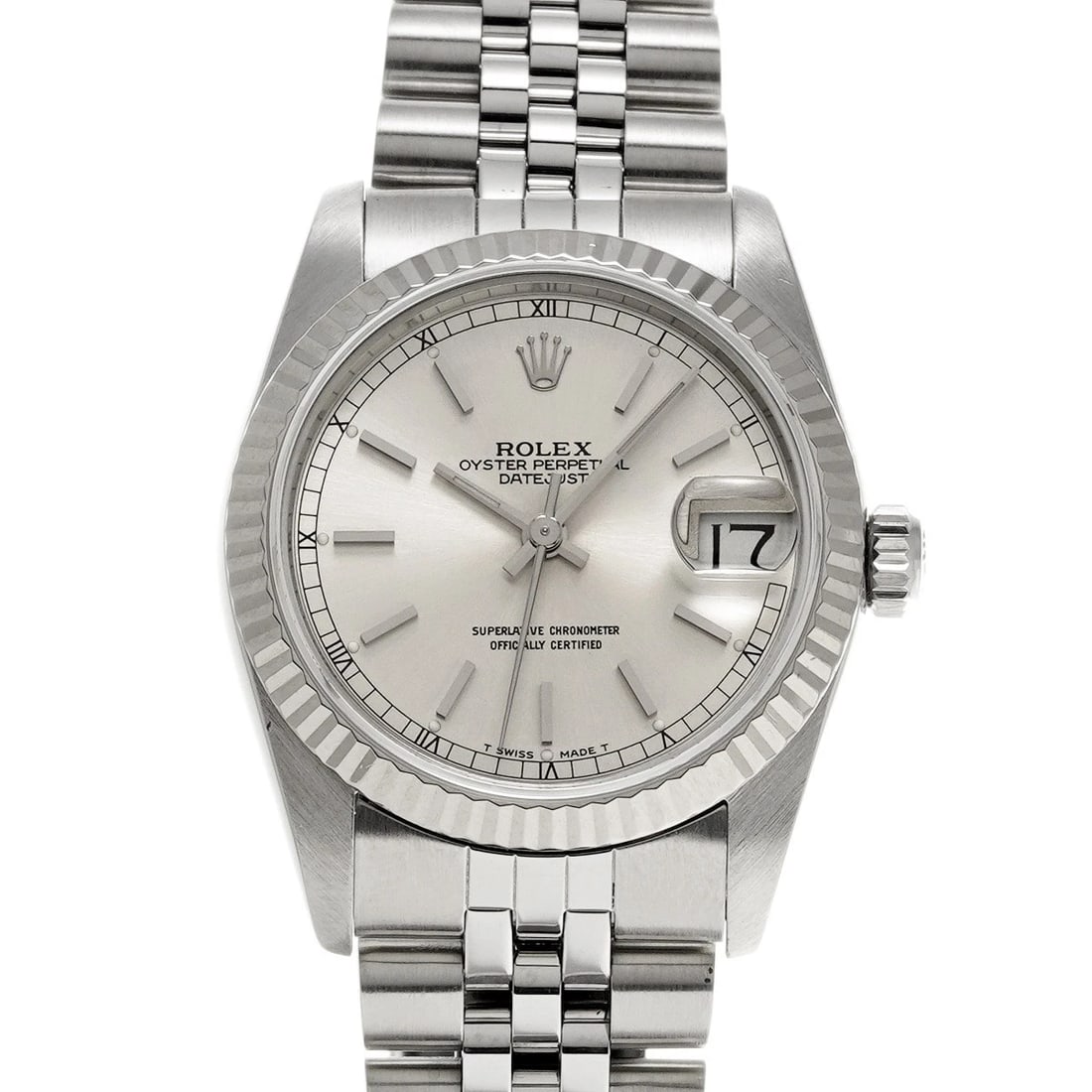 ROLEX DATEJUST SILVER WATCH (1 of 4)