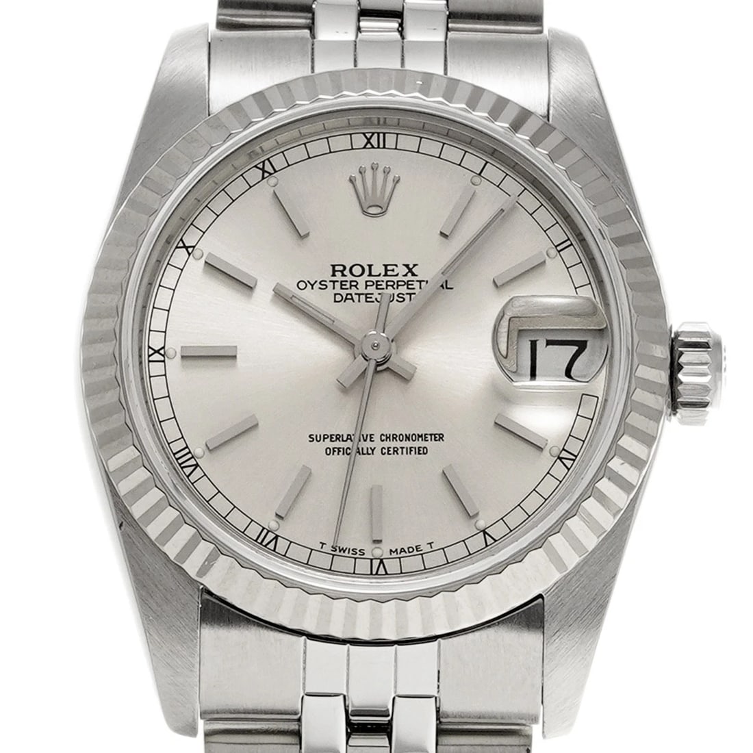 ROLEX DATEJUST SILVER WATCH - 4