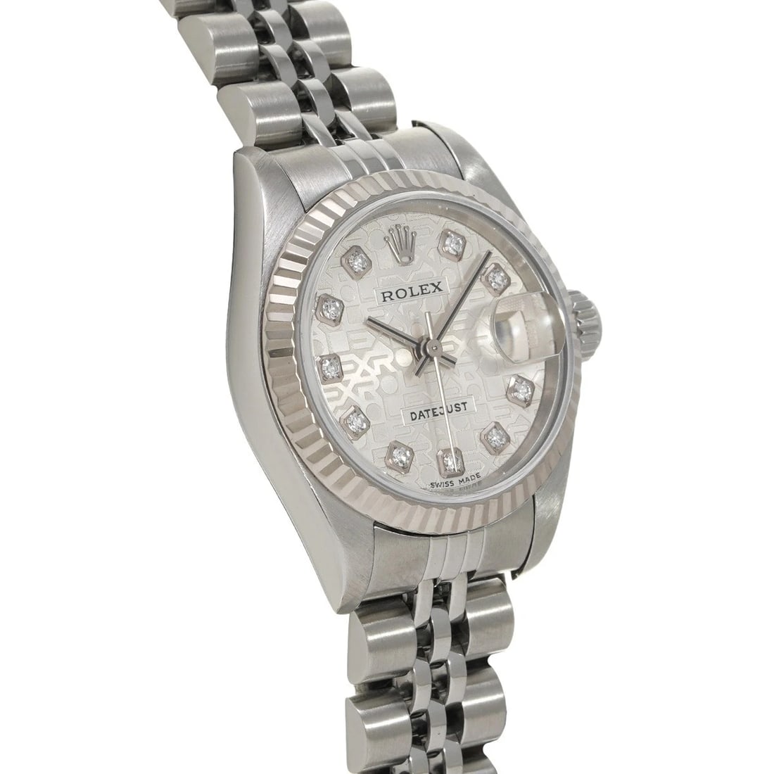 ROLEX DATEJUST SILVER COMPUTER DIAMOND WATCH - 3