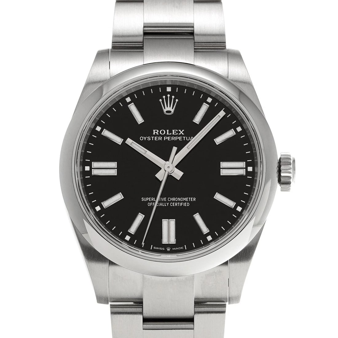 ROLEX OYSTER PERPETUAL BLACK WATCH (1 of 4)