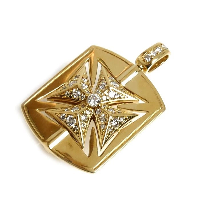 YUKIZAKI GRAND CROIX DIAMOND PENDANT TOP: Yukizaki Grand Croix Diamond Pendant Top Brand: Yukizaki Type: Pendant Material: K18 Yellow Gold (AU750) Main Stone/Creation Natural Color: Yellow Gold Size: Pendant Size: Approx. W19.1 mm × H31.3 mm