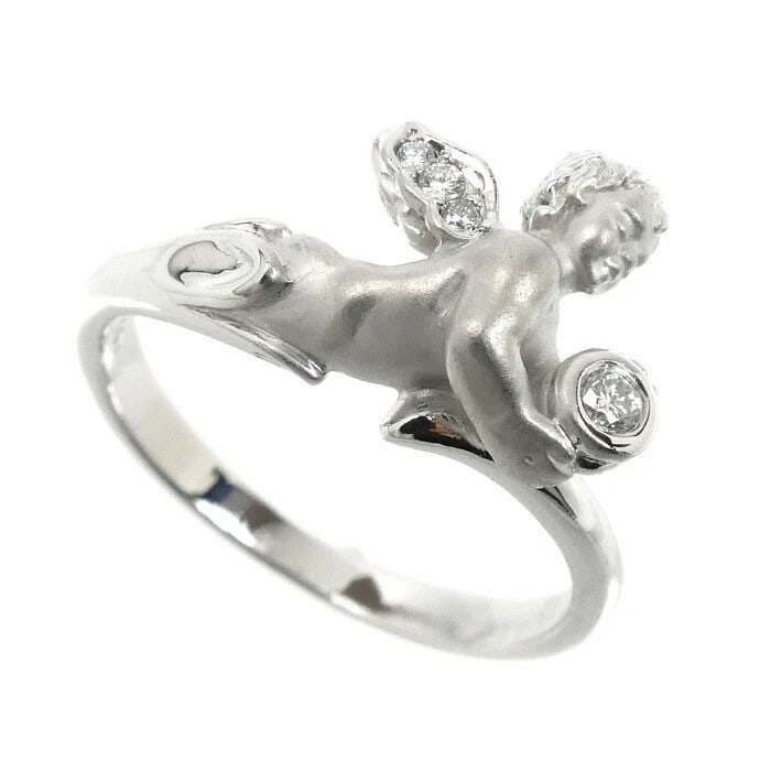 CARRERA Y CARRERA ANGEL DIAMOND RING 18K WHITE GOLD: Carrera y Carrera Angel Diamond Ring 18K White Gold Brand: Carrera y Carrera Type: Ring Material: 18K White Gold (AU750 Main Stone/Creation Natural Color: White Gold Size: US 5 Accessories: