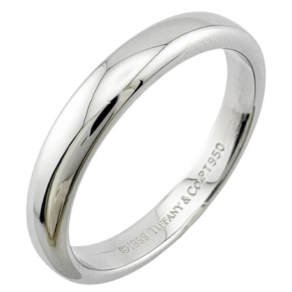 TIFFANY & CO. CLASSIC BAND RING PT950 PLATINUM: Tiffany & Co. Classic Band Ring Pt950 Platinum Brand: Tiffany & Co. Type: Ring Material: Platinum (Pt950) Main Stone/Creation Natural Color: Silver Size: US: 5.25 Accessories: None