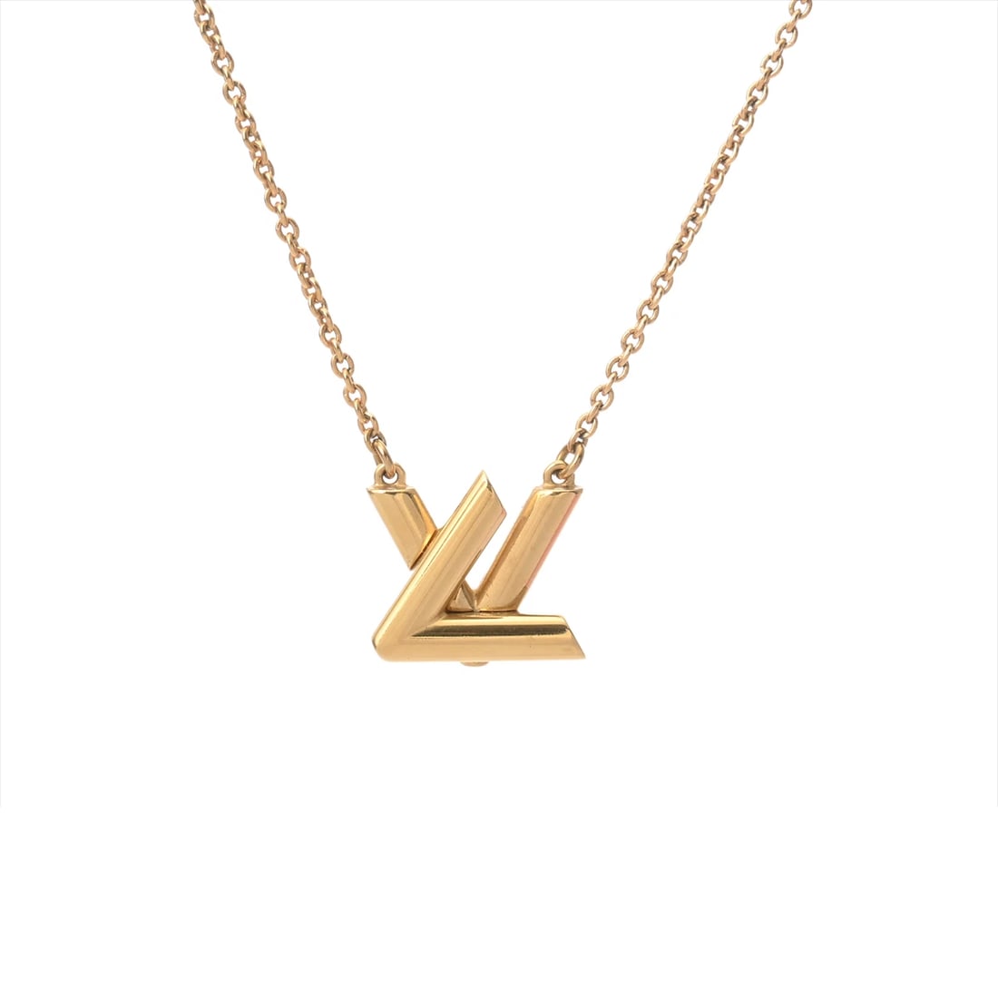 LOUIS VUITTON NECKLACE METAL: LOUIS VUITTON Necklace metal Brand: LOUIS VUITTON Type: Necklace Material: metal Color: Gold Size: Top H/about 16.3mm W/about 17.3mm Chain length:40.5-46cm Chain length:40.5-46cmSize(Inch) Top