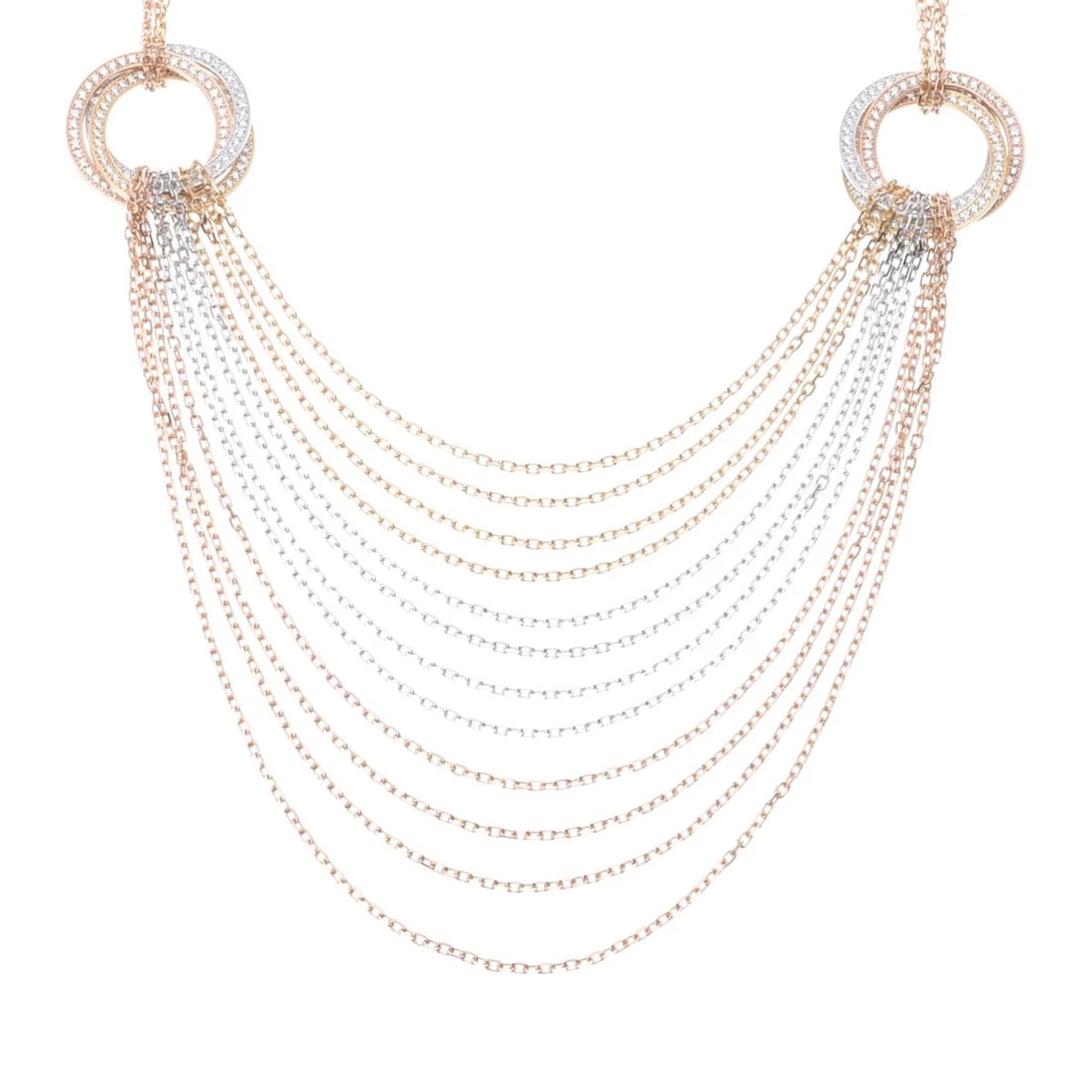 CARTIER NECKLACE DIAMOND: CARTIER Necklace diamond Brand: CARTIER Type: Necklace Material: K18 Yellow Gold YG Main Stone/Creation Natural Color: Yellow Gold Size: Top H/about 23.2mm W/about 23.2mm Chain length:42cm Chain l