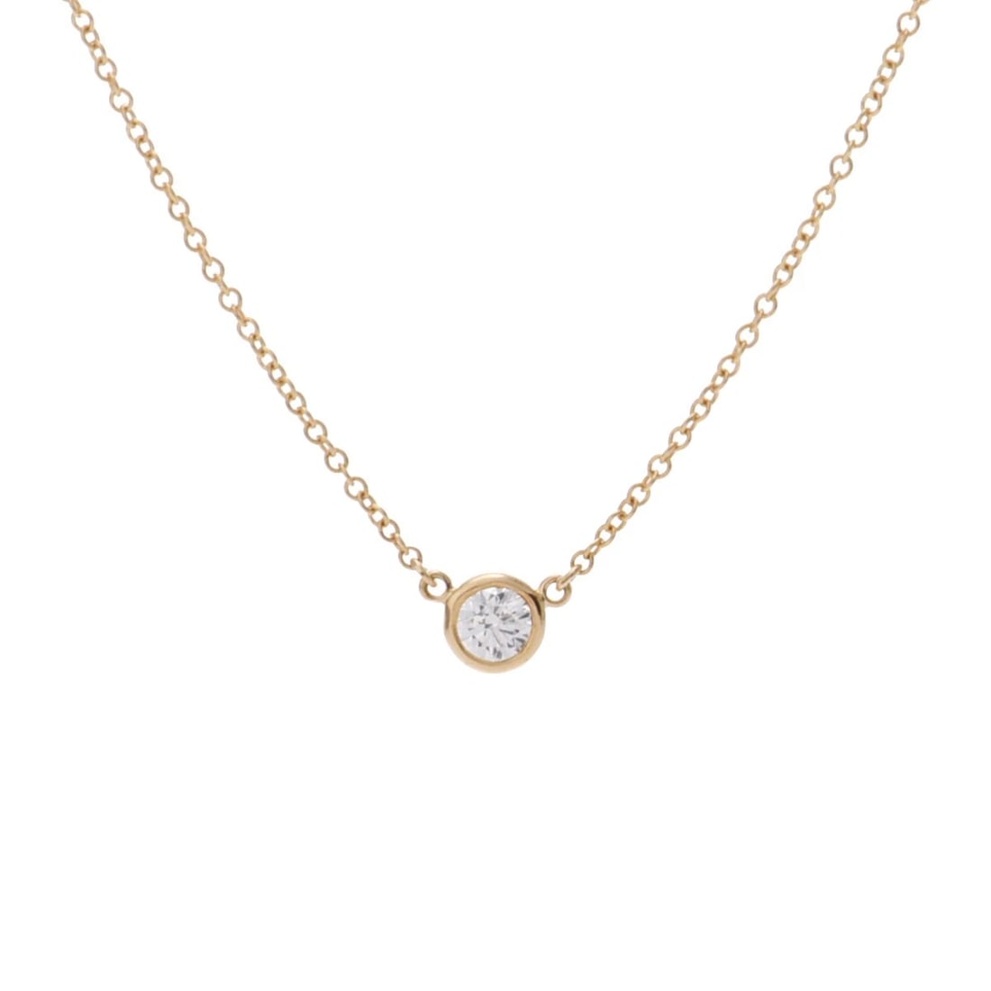 TIFFANY & CO. NECKLACE DIAMOND BY THE YARD: TIFFANY & Co. Necklace diamond By the yard Brand: TIFFANY & Co. Type: Necklace Material: K18 Yellow Gold YG Main Stone/Creation Natural Color: Yellow Gold Size: Top H/about 4.5mm W/about 4.5mm