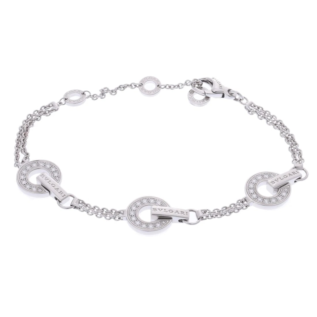 BVLGARI BRACELET DIAMOND BULGARI OPENWORK BRA...: BVLGARI Bracelet diamond Bulgari Openwork Bra... Brand: BVLGARI Type: Bracelet Material: K18 White Gold WG Main Stone/Creation Natural Color: WhiteGold Size: Breath width:about 1.5mmSize(Inch)