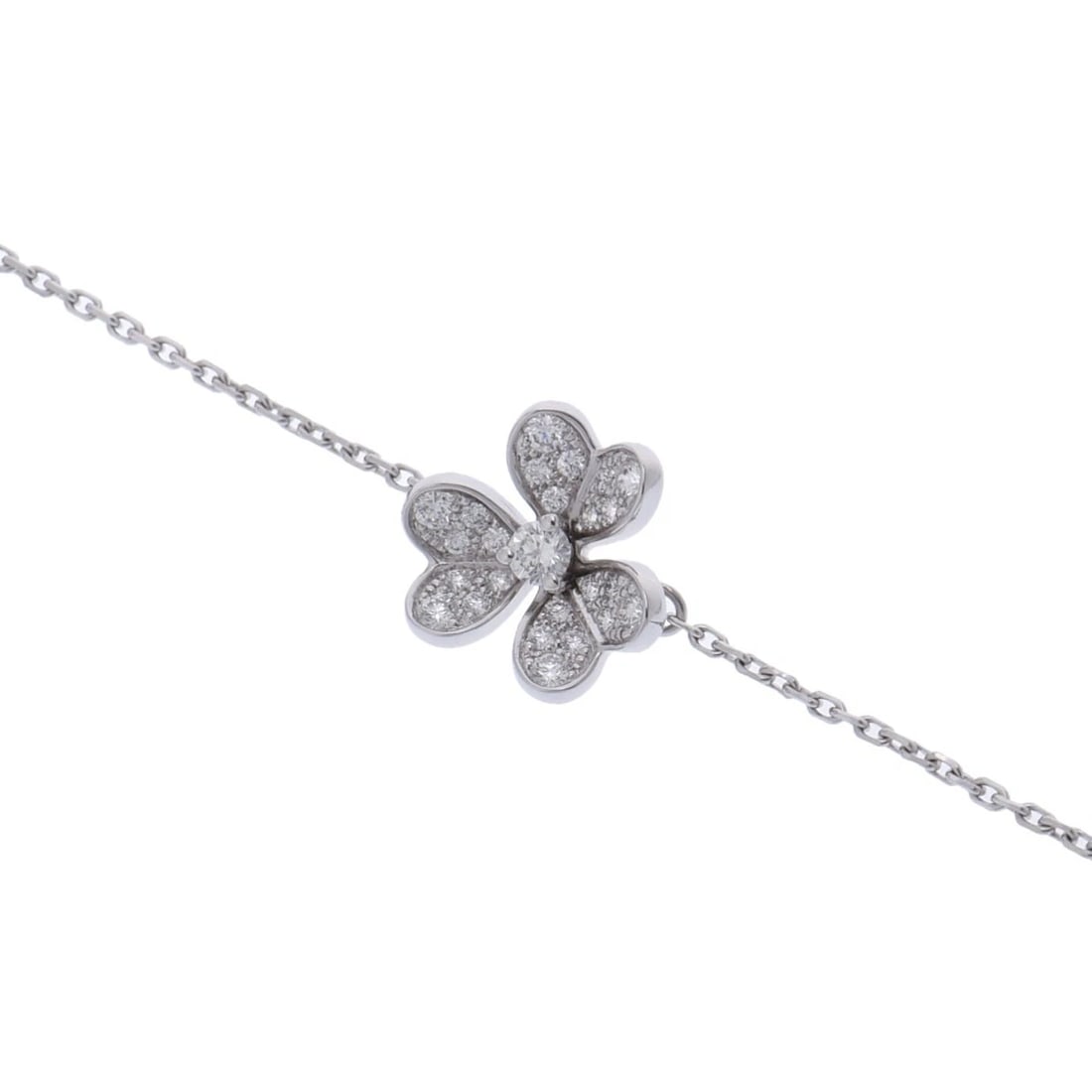 VAN CLEEF & ARPELS BRACELET DIAMOND: Van Cleef & Arpels Bracelet diamond Brand: Van Cleef & Arpels Type: Bracelet Material: K18 White Gold WG Main Stone/Creation Natural Color: White Gold Size: Breath width:about 1mmSize(Inch)