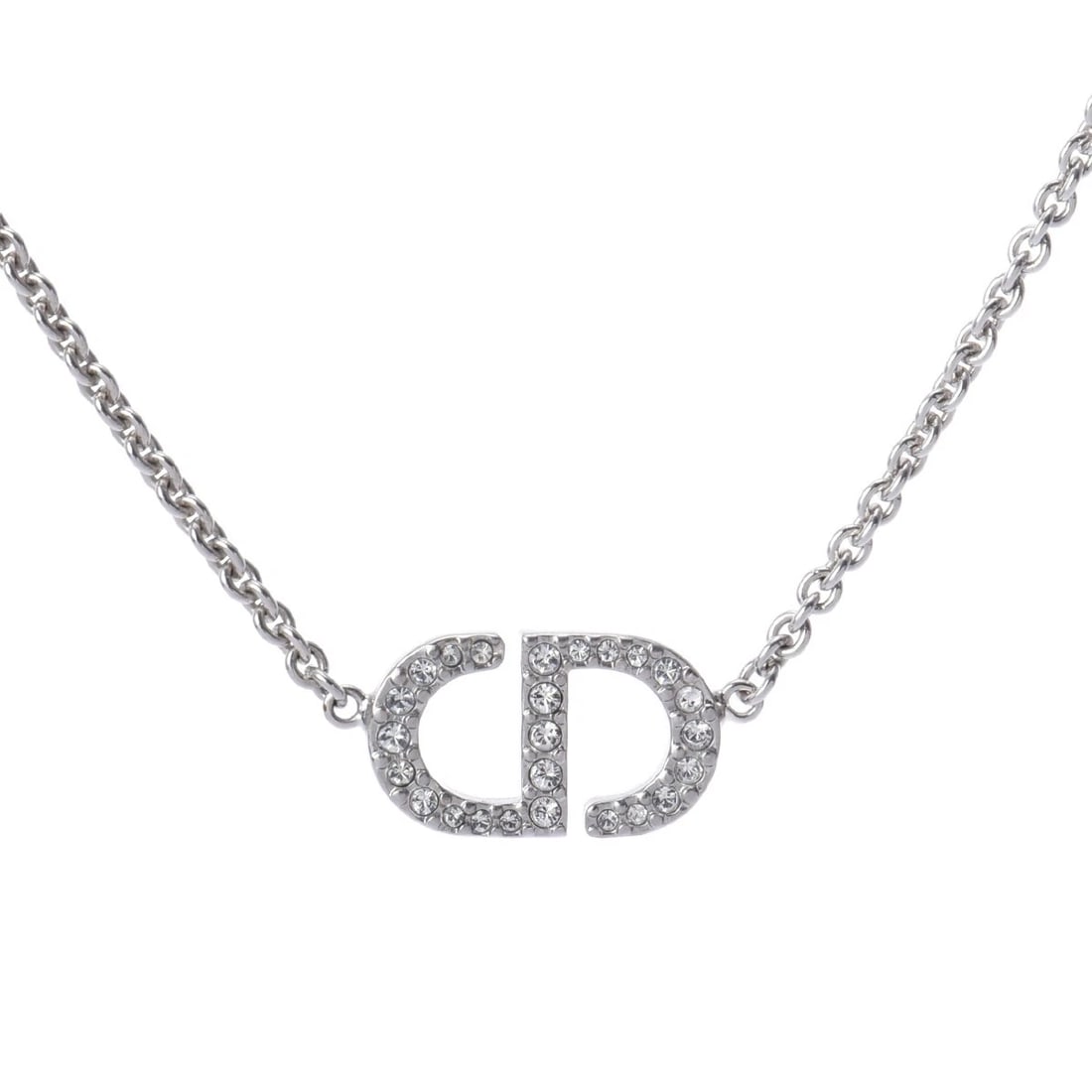 DIOR NECKLACE METAL/CRYSTAL PETIT CD NECKLACE: Dior Necklace metal/crystal Petit CD Necklace Brand: Dior Type: Necklace Material: metal Color: Gold Size: Top H/about 10mm W/about 18mm Chain length:41/45cm Chain length:41/45cmSize(Inch) Top
