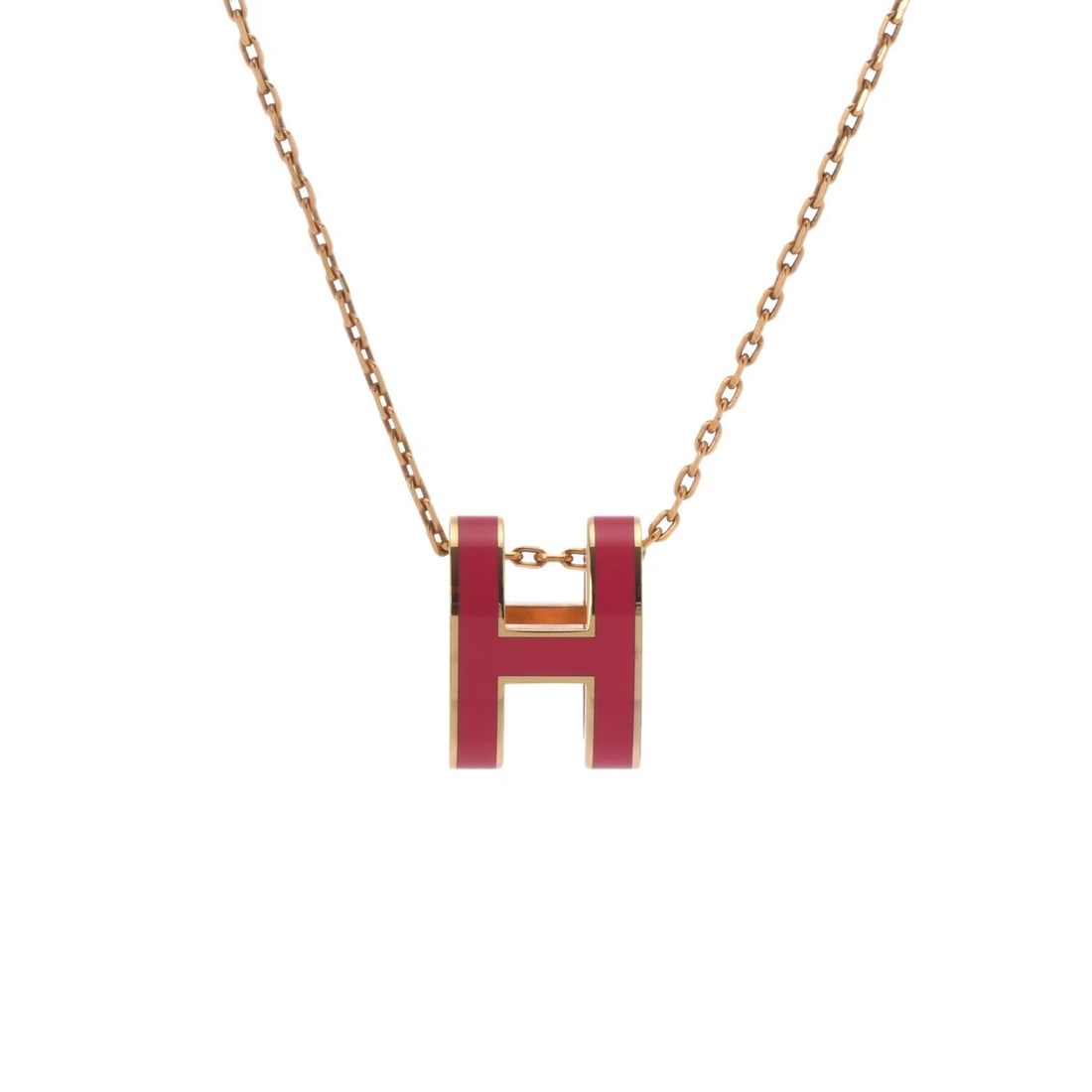 HERMES NECKLACE ENAMEL POP H NECKLACE: HERMES Necklace enamel Pop H Necklace Brand: HERMES Type: Necklace Material: enamel Color: pink Size: Top H/about 16mm W/about 12mm Chain length:40cm Chain length:40cmSize(Inch) Top H/about