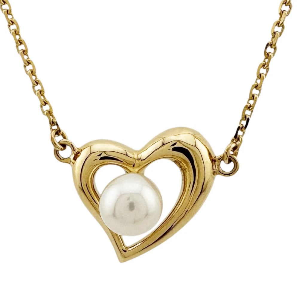 TASAKI NECKLACE K18 YELLOW GOLD HEART (1 of 5)