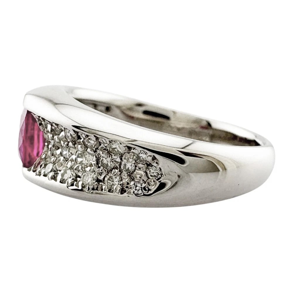 RING PT900PLATINUM RUBY DIAMOND - 3
