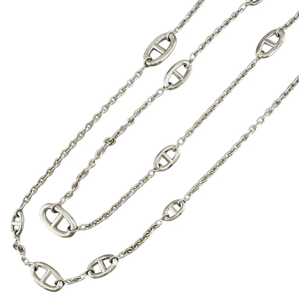 HERMES NECKLACE SILVER925 FARANDOLE CHENE DUNKLE (1 of 4)