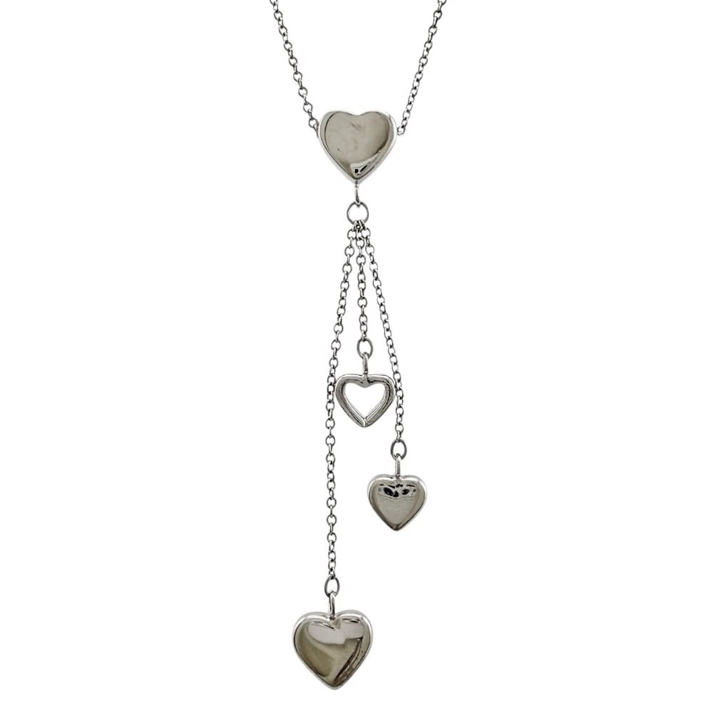 TIFFANY&CO. NECKLACE K18 WHITE GOLD HEART (1 of 5)