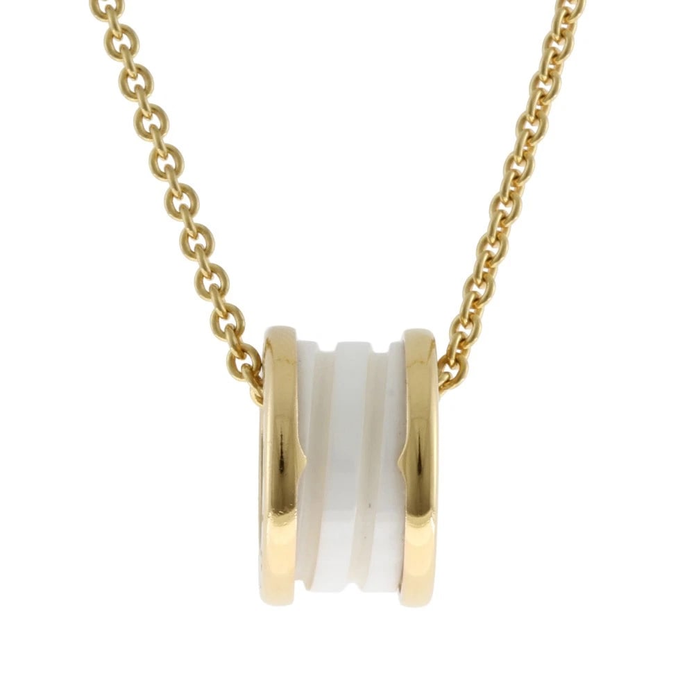 BVLGARI NECKLACE K18 YELLOW GOLD WHITE (1 of 5)