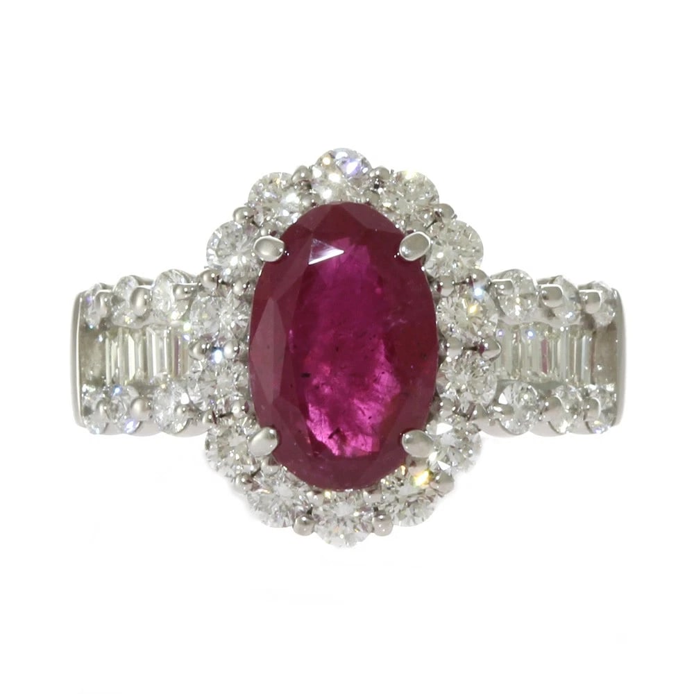RING PT900PLATINUM RUBY - 2
