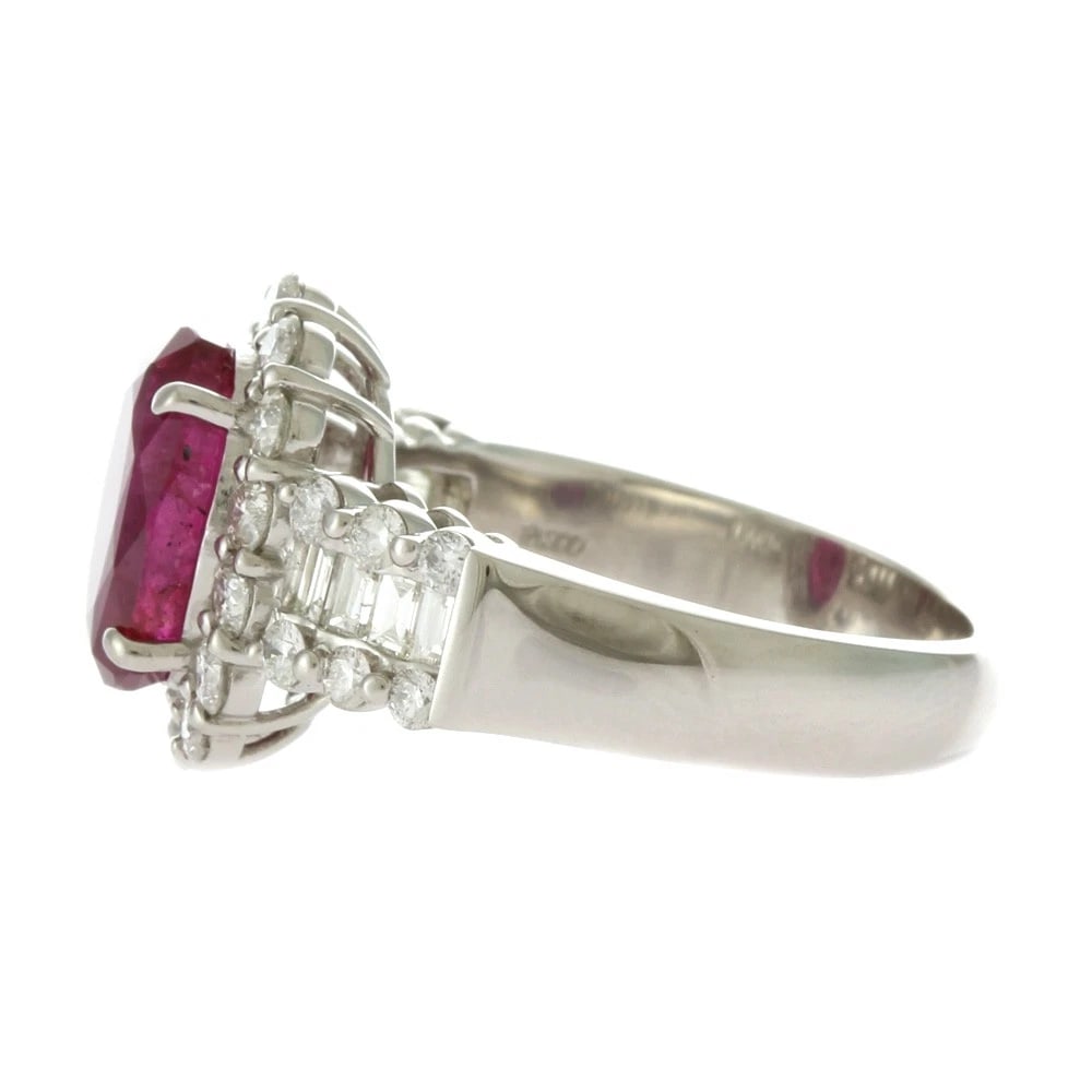 RING PT900PLATINUM RUBY - 3