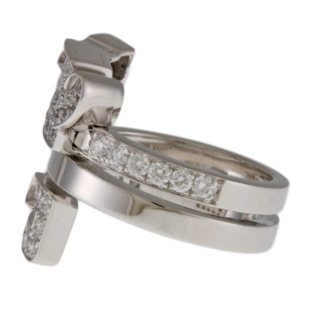 CARTIER RING K18 WHITE DIAMOND RUBY - 3