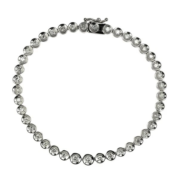 PT850 DIAMOND BRACELET: Pt850 diamond bracelet Brand: None Type: bracelets Material: Pt850 Color: none Size: Length16 cm Accessories: None Accessories Notice: When purchasing pre-owned goods, please refer to the