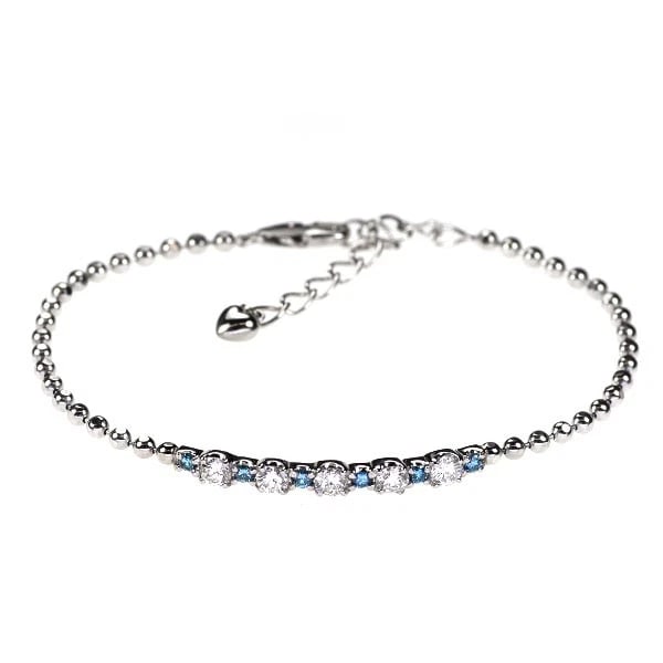 PT850 COLLARLESS/TREAT BLUE DIAMOND BRACELET: Pt850 Collarless/Treat Blue Diamond Bracelet Brand: None Type: bracelets Material: Pt850 Color: none Size: Length20 cm Accessories: None Accessories Notice: When purchasing pre-owned goods,