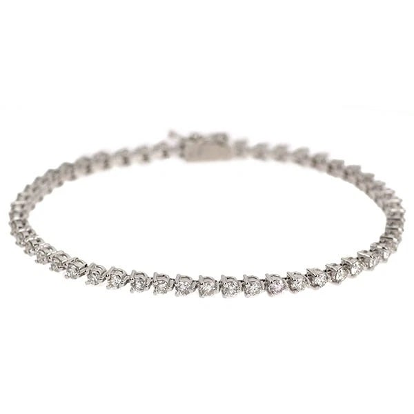 K18WG TENNIS DIAMOND BRACELET: K18WG tennis diamond bracelet Brand: None Type: bracelets Material: K18WG Color: WG Size: Length17.5 cm Accessories: None Accessories Notice: When purchasing pre-owned goods, please refer to